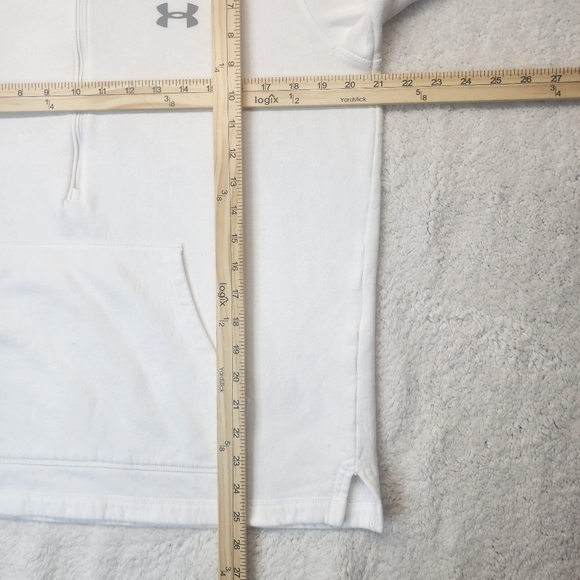 Under Armour White Long Collar Pullover Sweatshirt Men's Medium - Picture 7 of 7